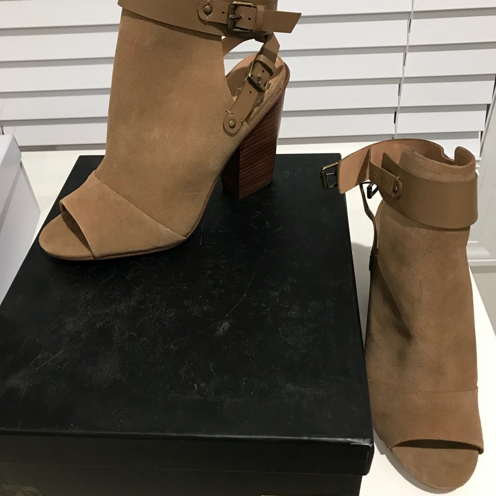 Joes Jeans Petra Suede Peep Toe Bootie